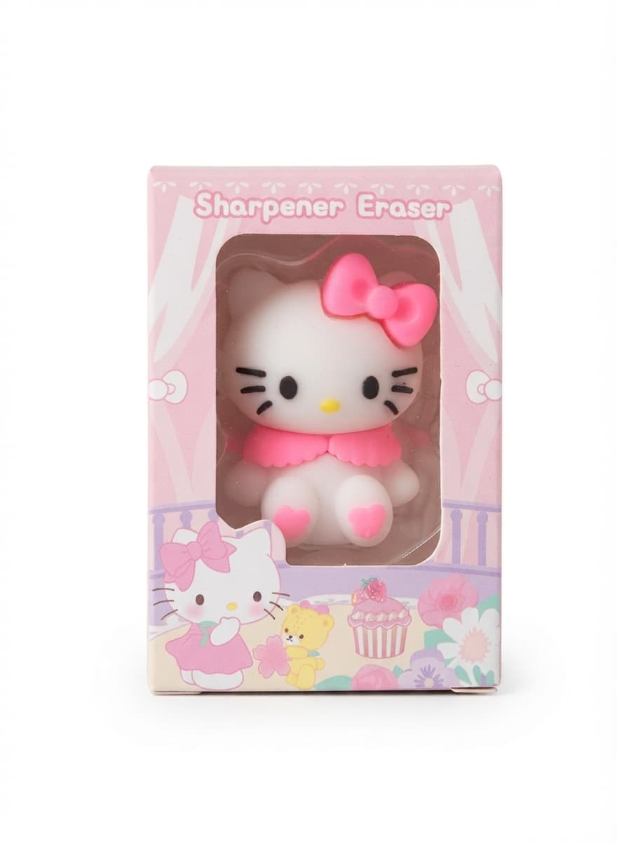 APONTADOR E BORRACHA Hello Kitty