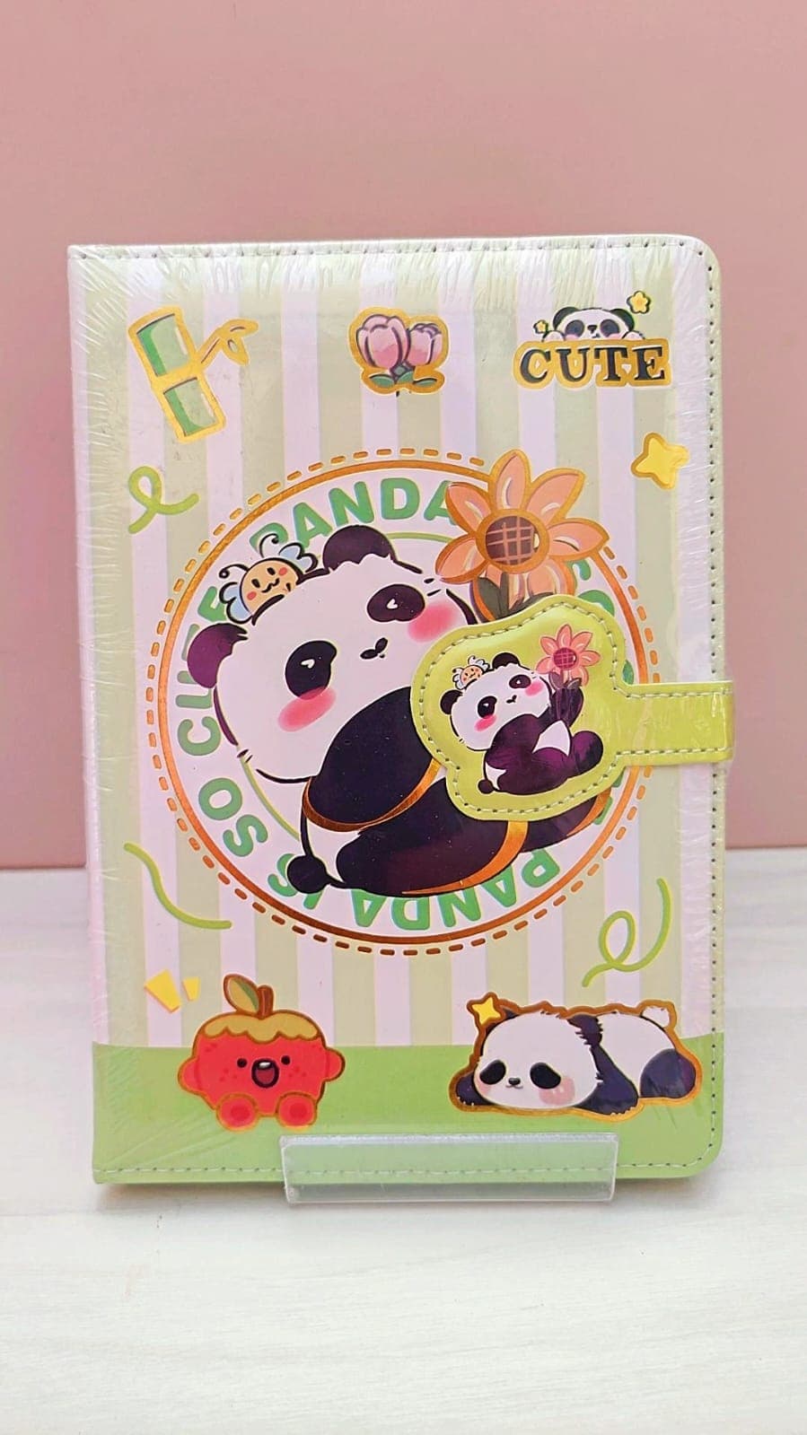 CADERNO LUXO .:Panda Com Imã