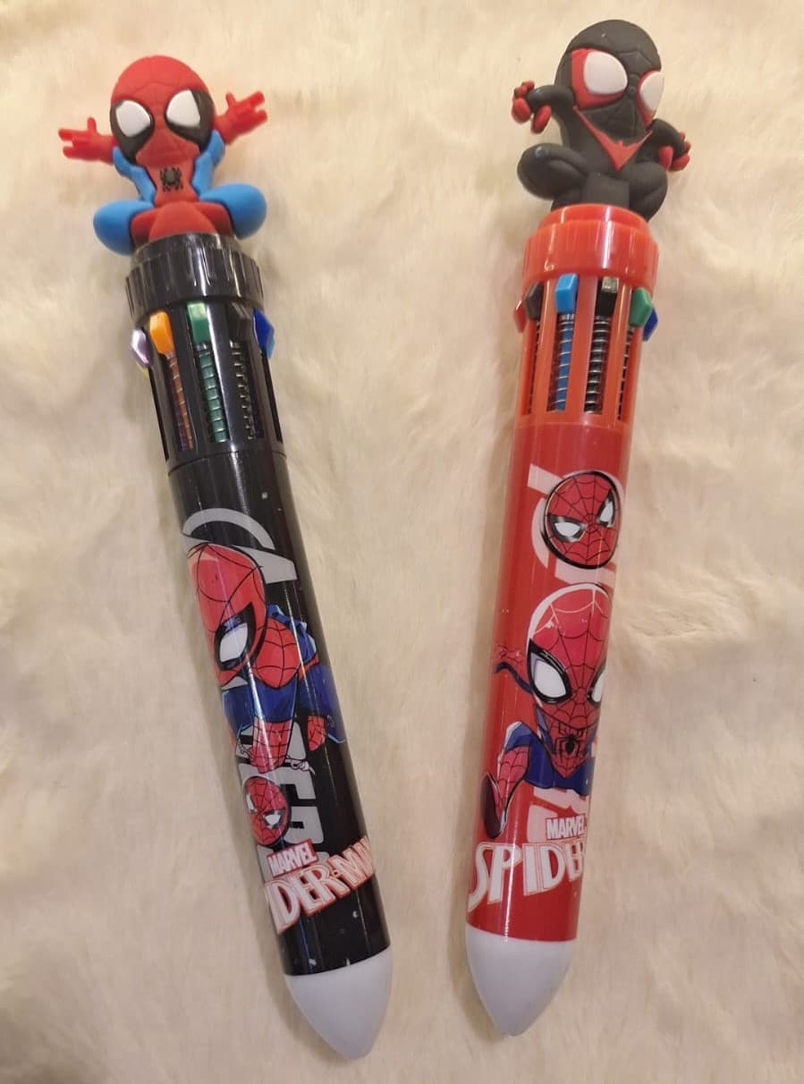 CANETA 10 CORES Homem Aranha