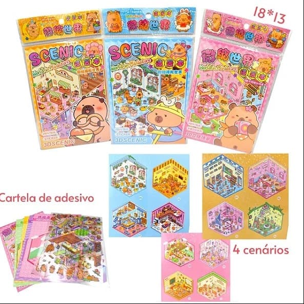 ADESIVOS .:Cenário Capivara - 4 cenas