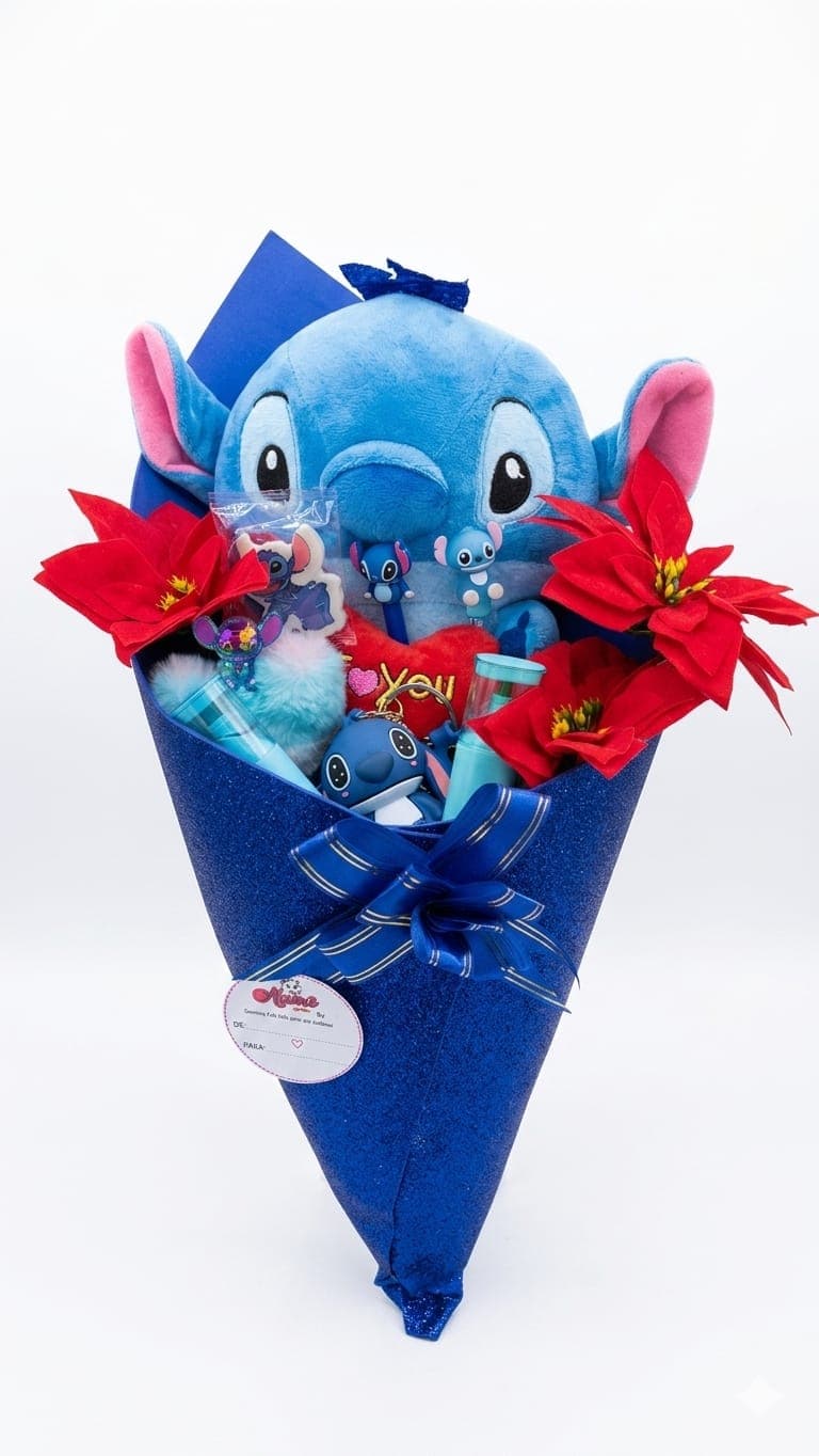 KIT ESCOLAR .:Namorados Buquê Stitch Exclusive