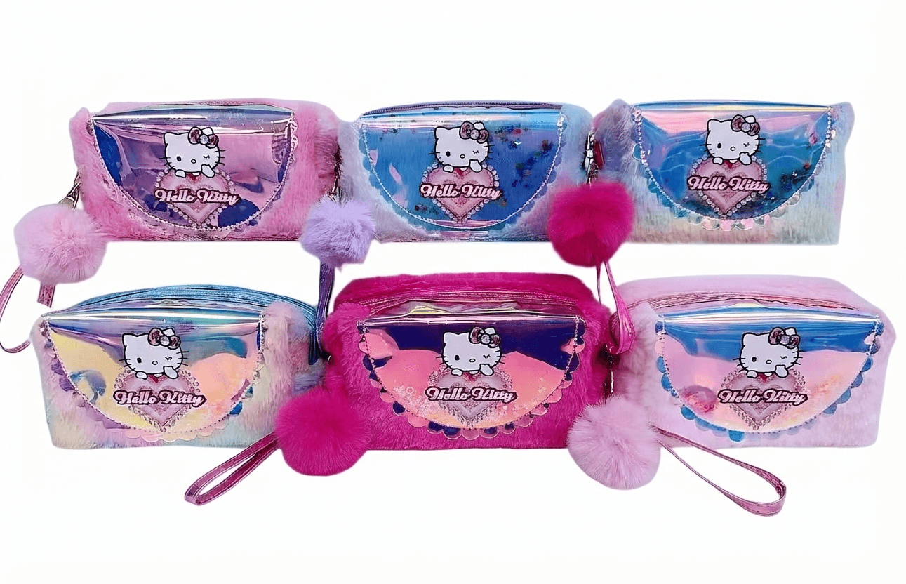 ESTOJO Pelúcia Holográfico Hello Kitty