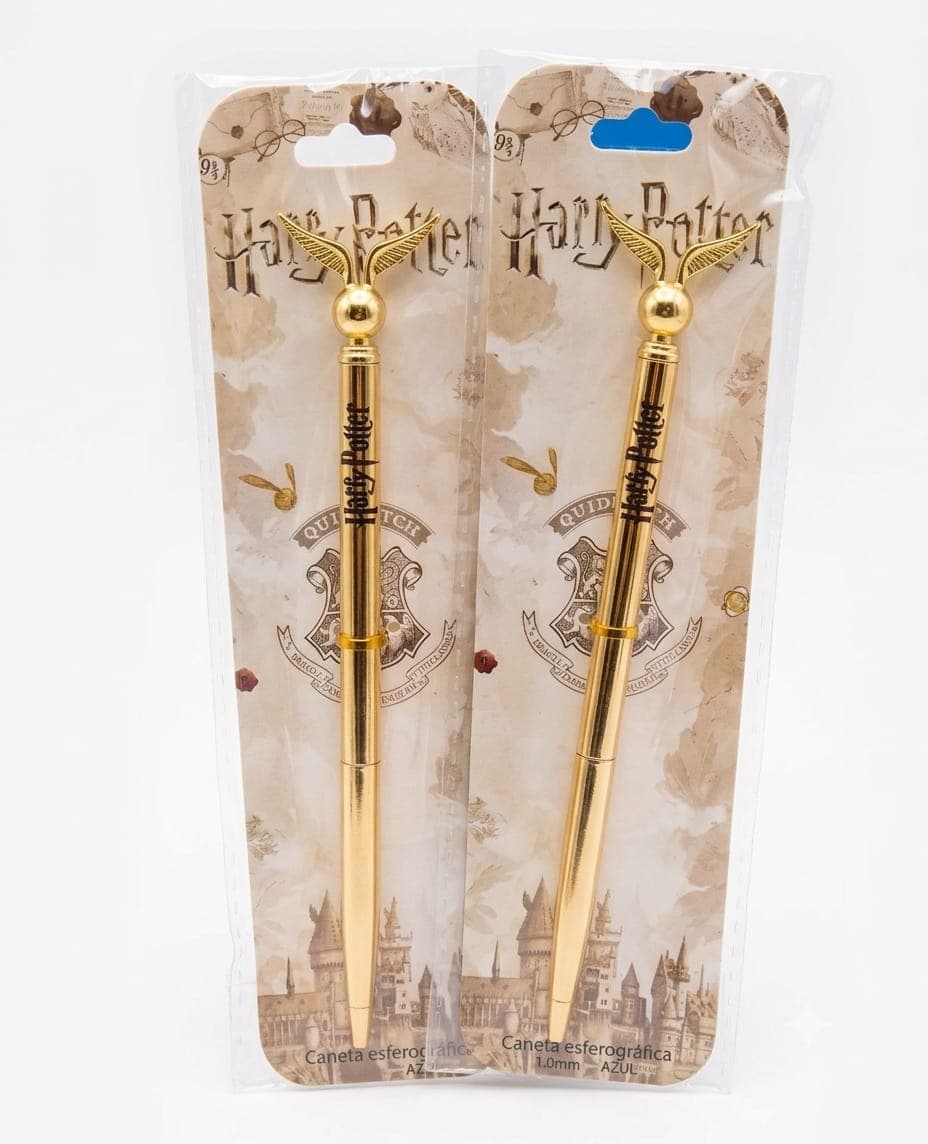 CANETA LUXO .:Pomo de Ouro Harry Potter