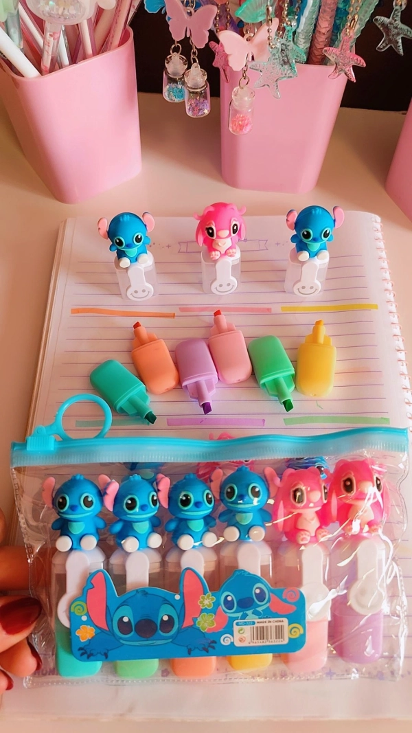 Kit Marca Texto Mini Pop - Stitch e Angel